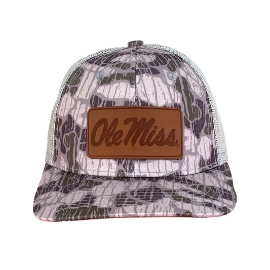 Ole Miss Script Leather Patch 6P