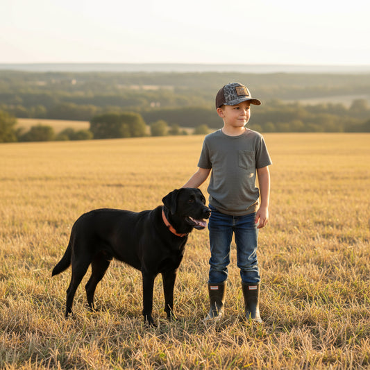 Stone Creek Camo Dog Patch Youth Cap
