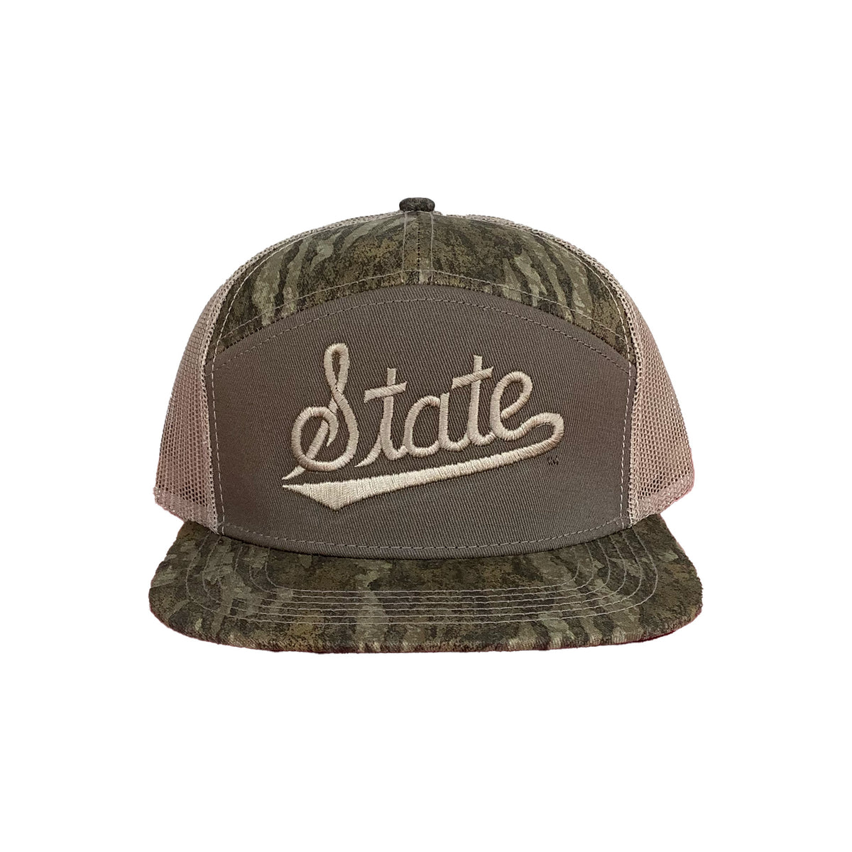 Miss State Script Rope Hat MSU STATE SCRIPT 7- PANEL – Speckle Bellies
