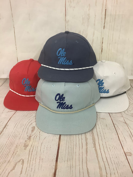 Ole Miss Stacked Rope Cap