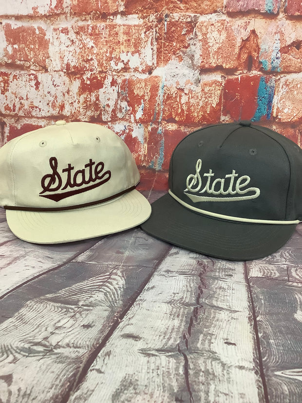 State Script Rope Cap – Speckle Bellies