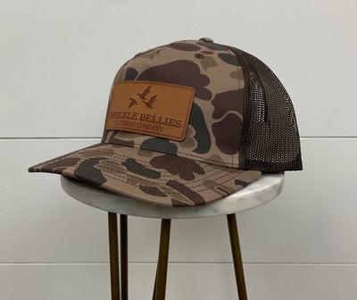 3 Geese Leather Patch Cap
