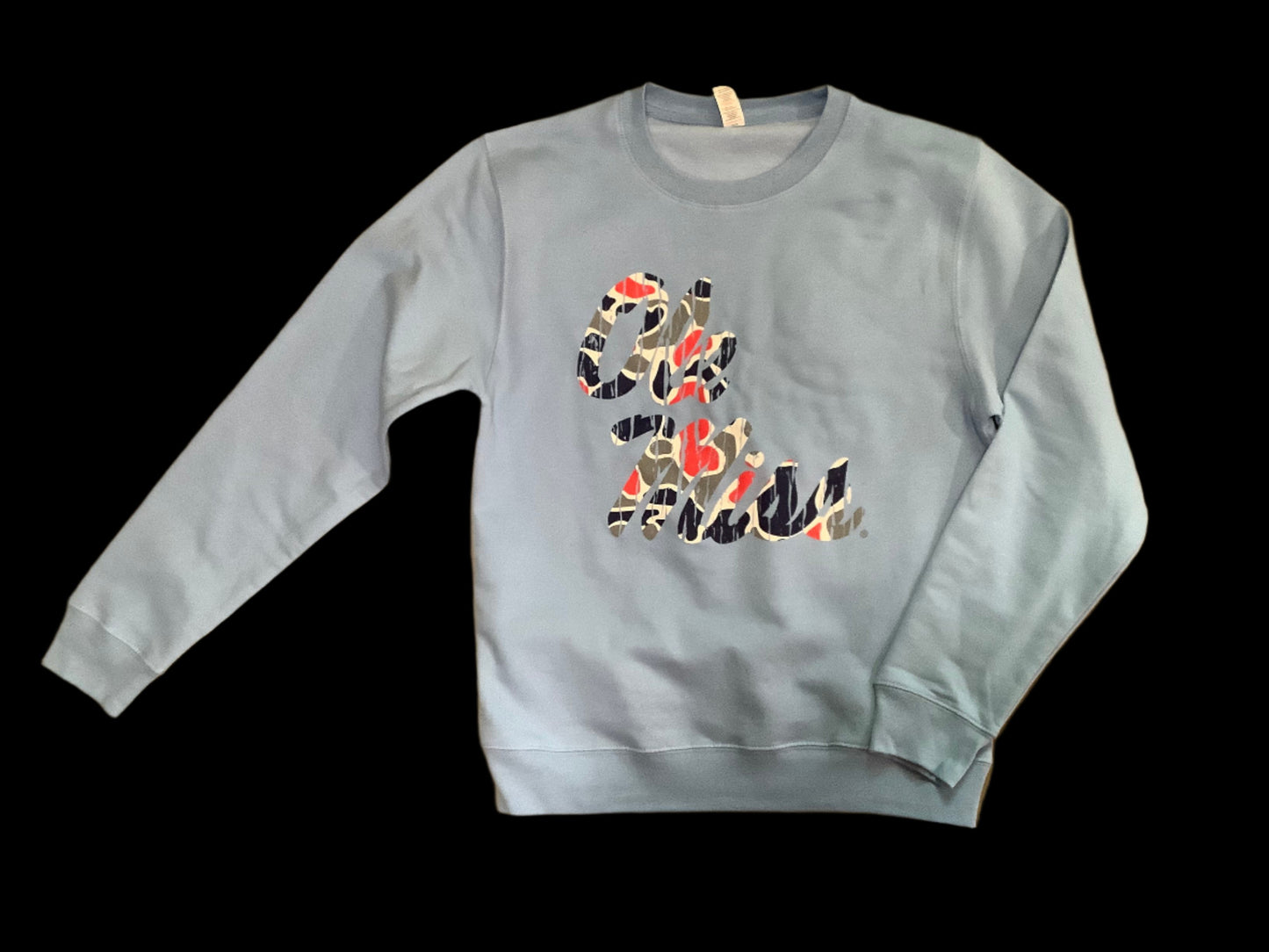 Ole Miss Camo Script Sweatshirt