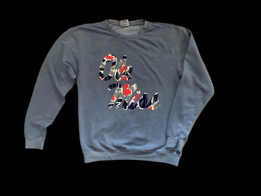 Ole Miss Camo Script Sweatshirt