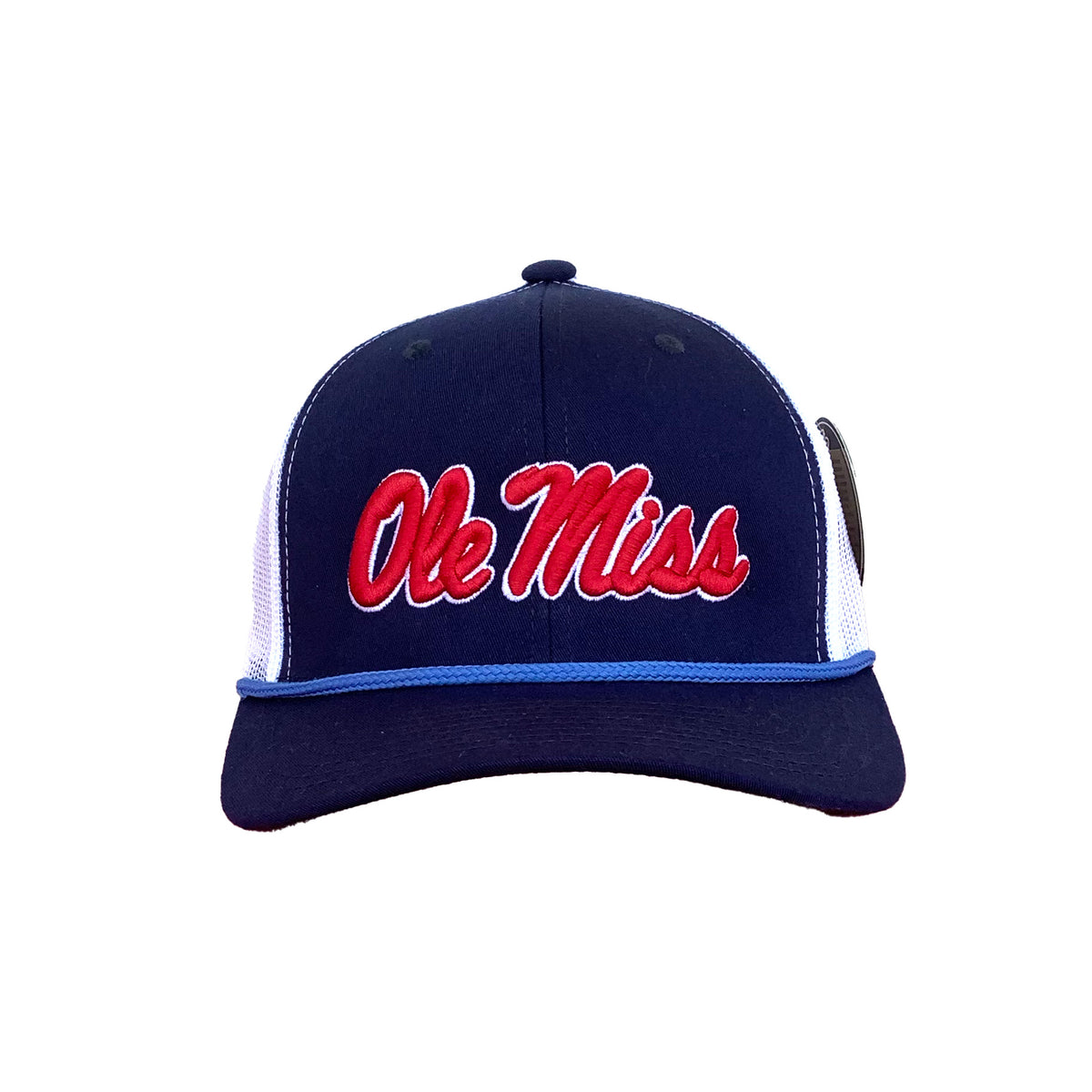 Miss State Script Rope Hat Ole Miss Script 3D 6 Panel Rope – Speckle Bellies