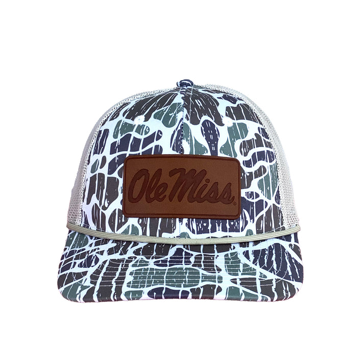 Ole Miss Script Leather Patch 6P – Speckle Bellies