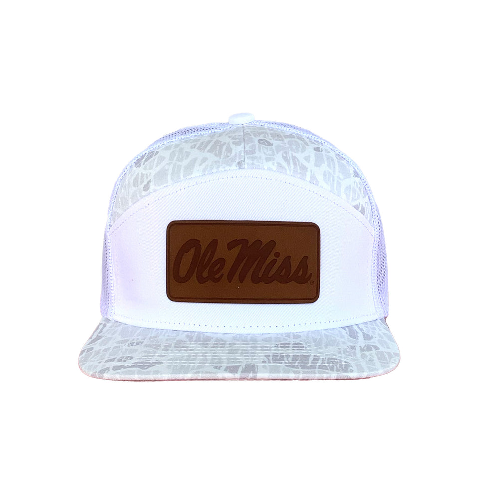 Ole Miss Script Leather Patch 7P – Speckle Bellies