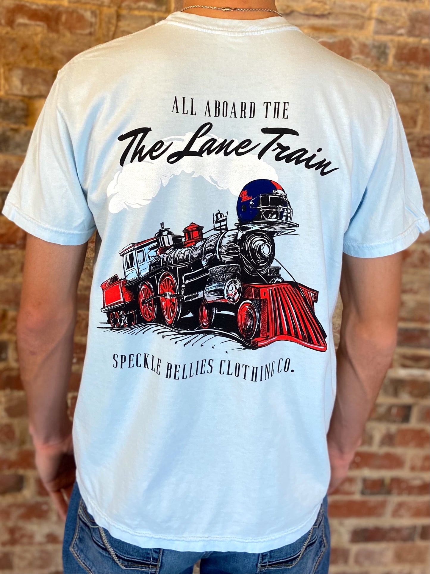 Ole Miss Lane Train Pocket Tee