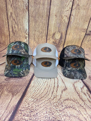 Mossy Oak Brown Leather Patch Cap
