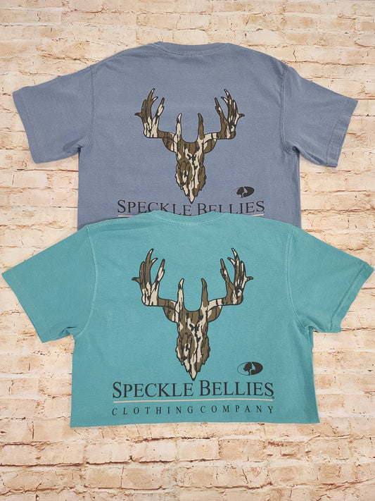 Deer Mossy Oak Bottomland Pocket Tee