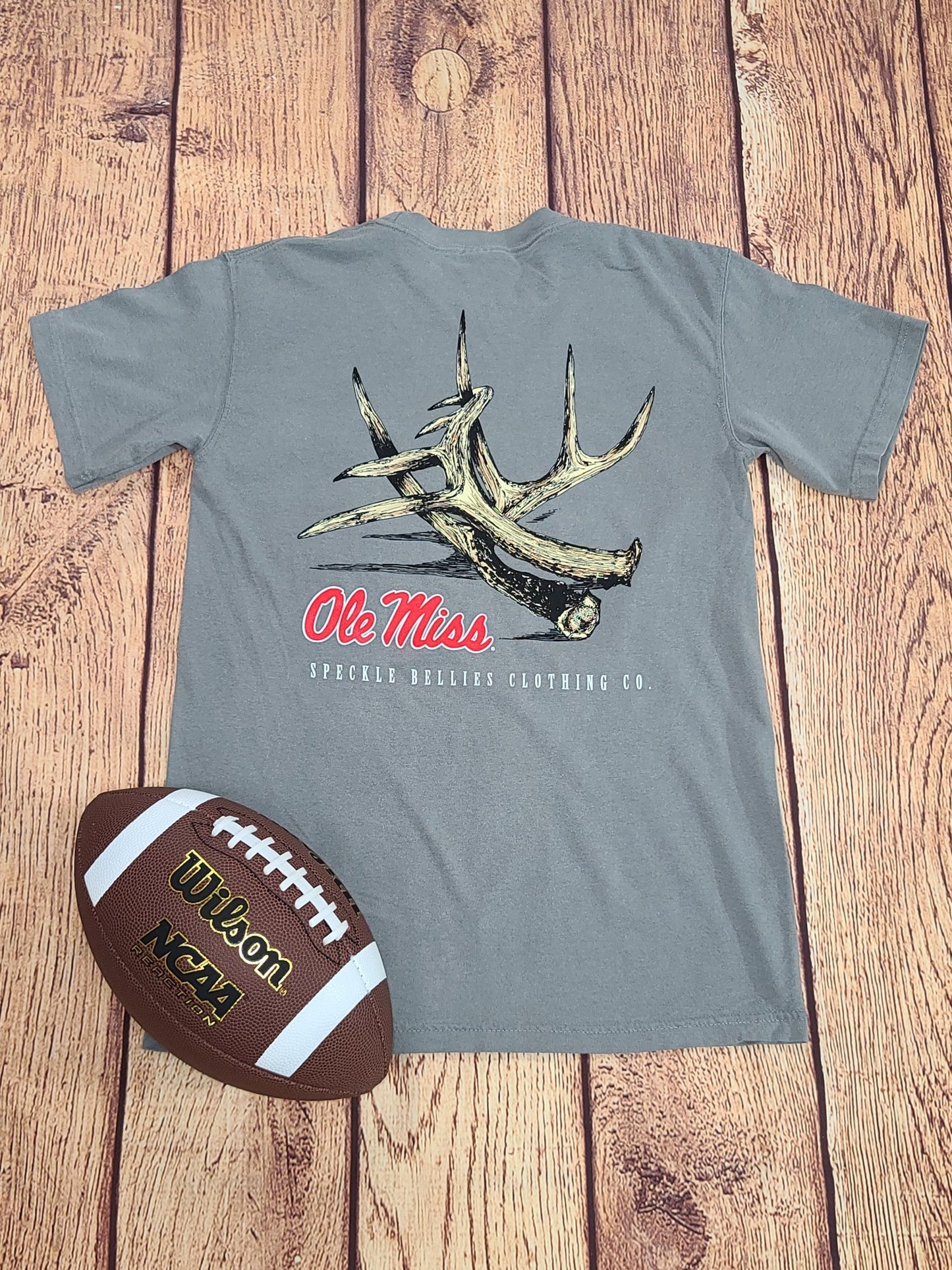 Script Ole Miss Antlers Pocket Tee