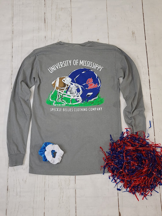 Ole Miss Helmet Long Sleeve