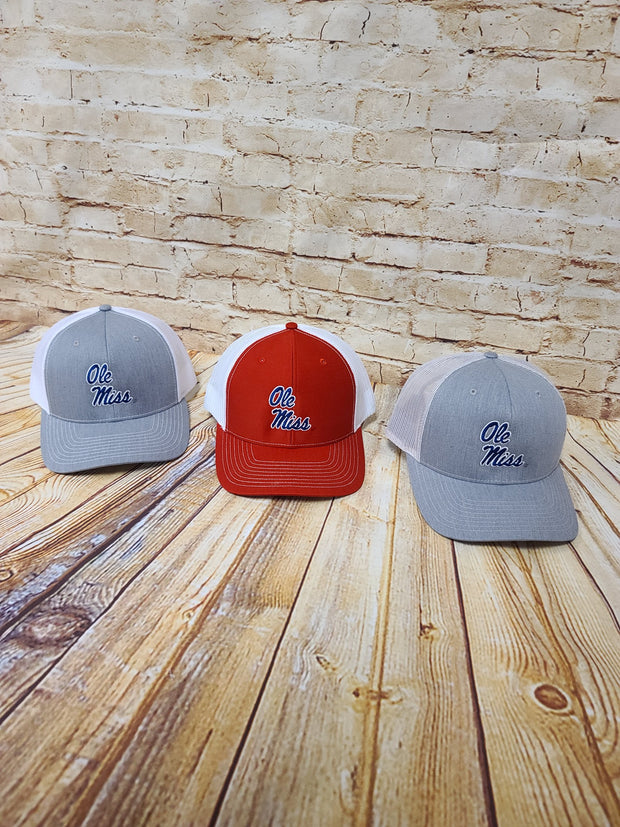 Ole Miss Stacked Logo Cap with Navy