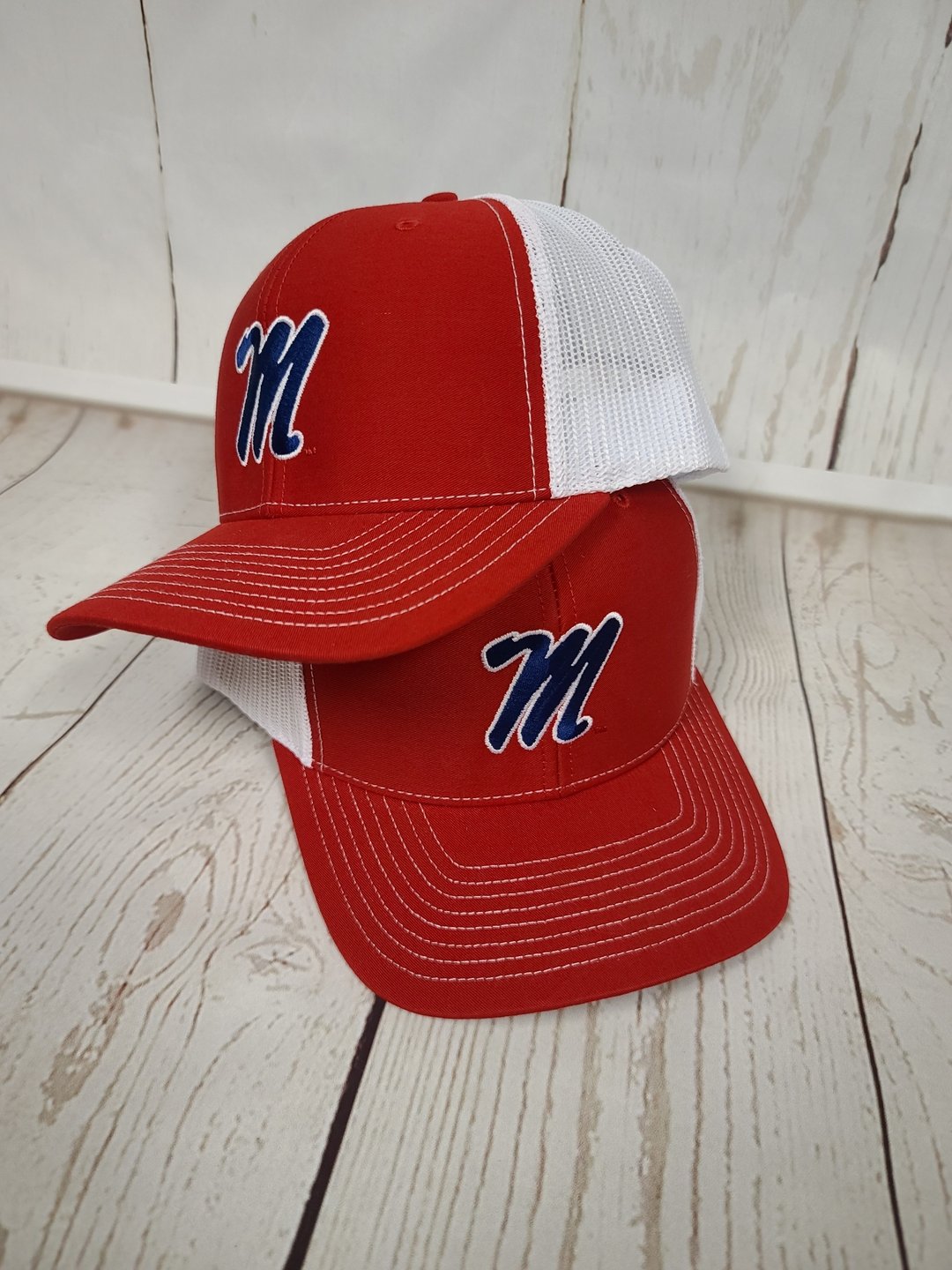 Ole Miss Script M Cap with Navy