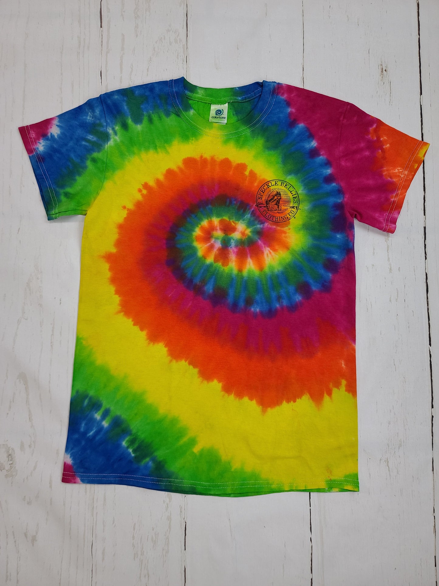 Distressed Logo Tie Dye with Black