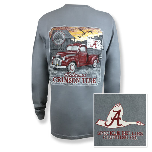 Truck Alabama Script A Flag Long Sleeve