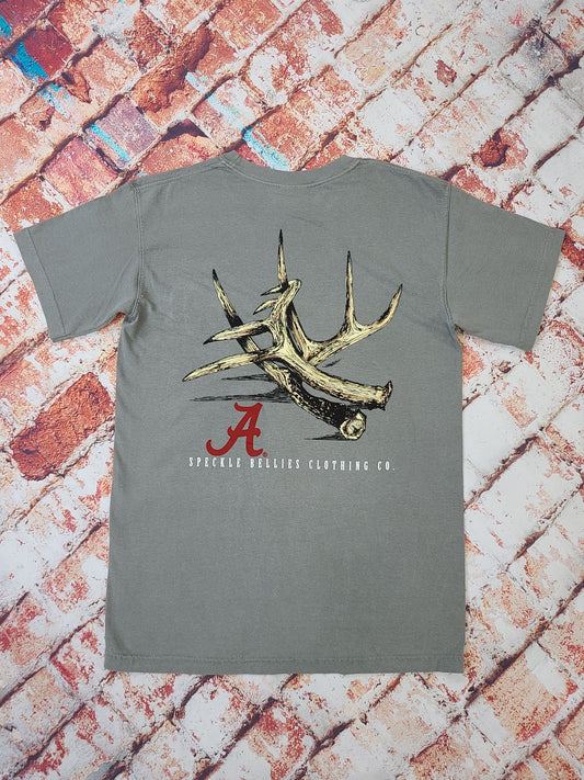 Script A Antlers Pocket Tee