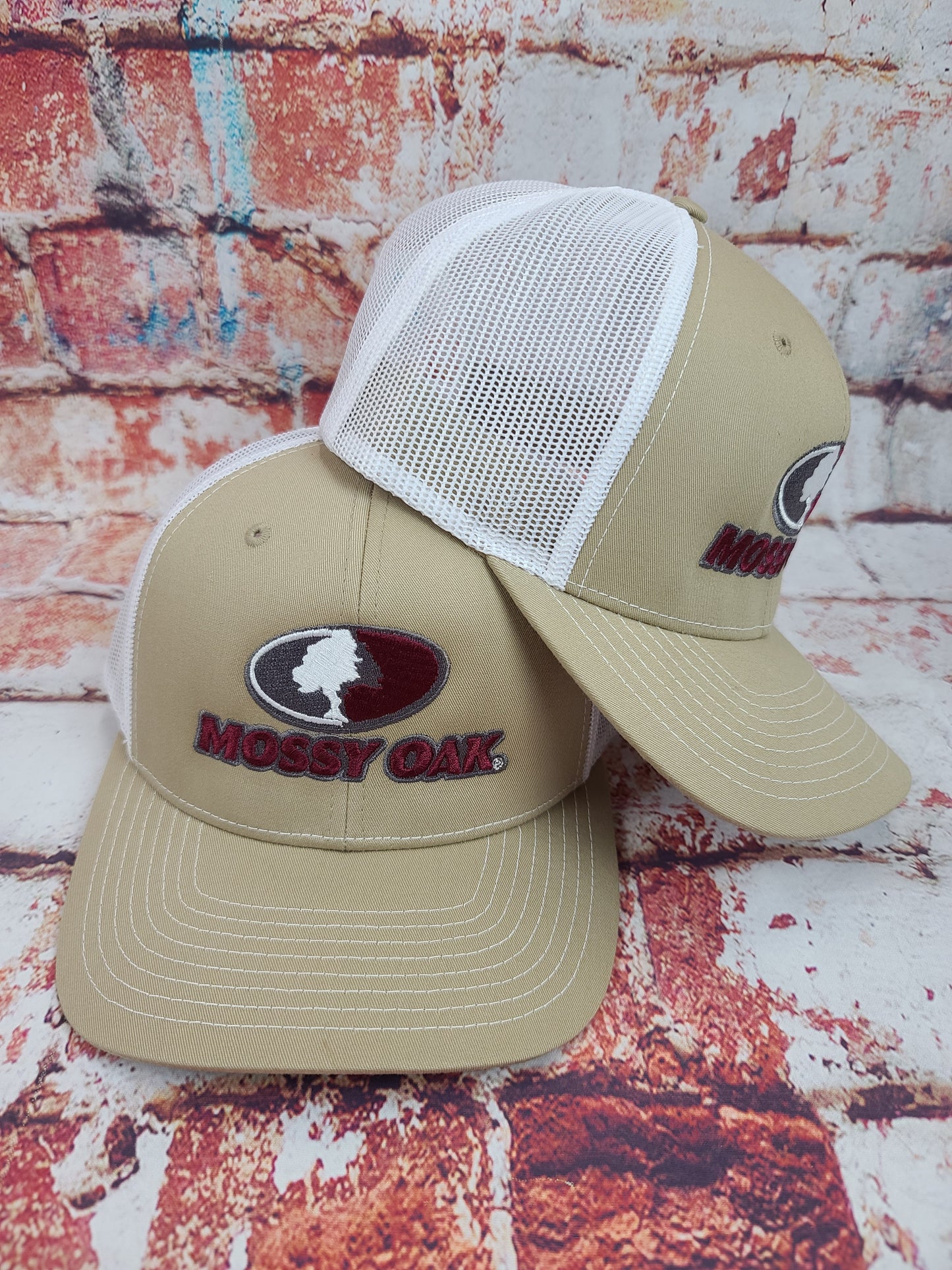 Mossy Oak Cap Khaki/White