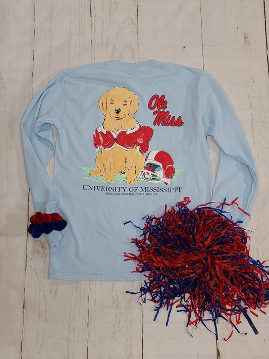 Ole Miss Football Pup Long Sleeve