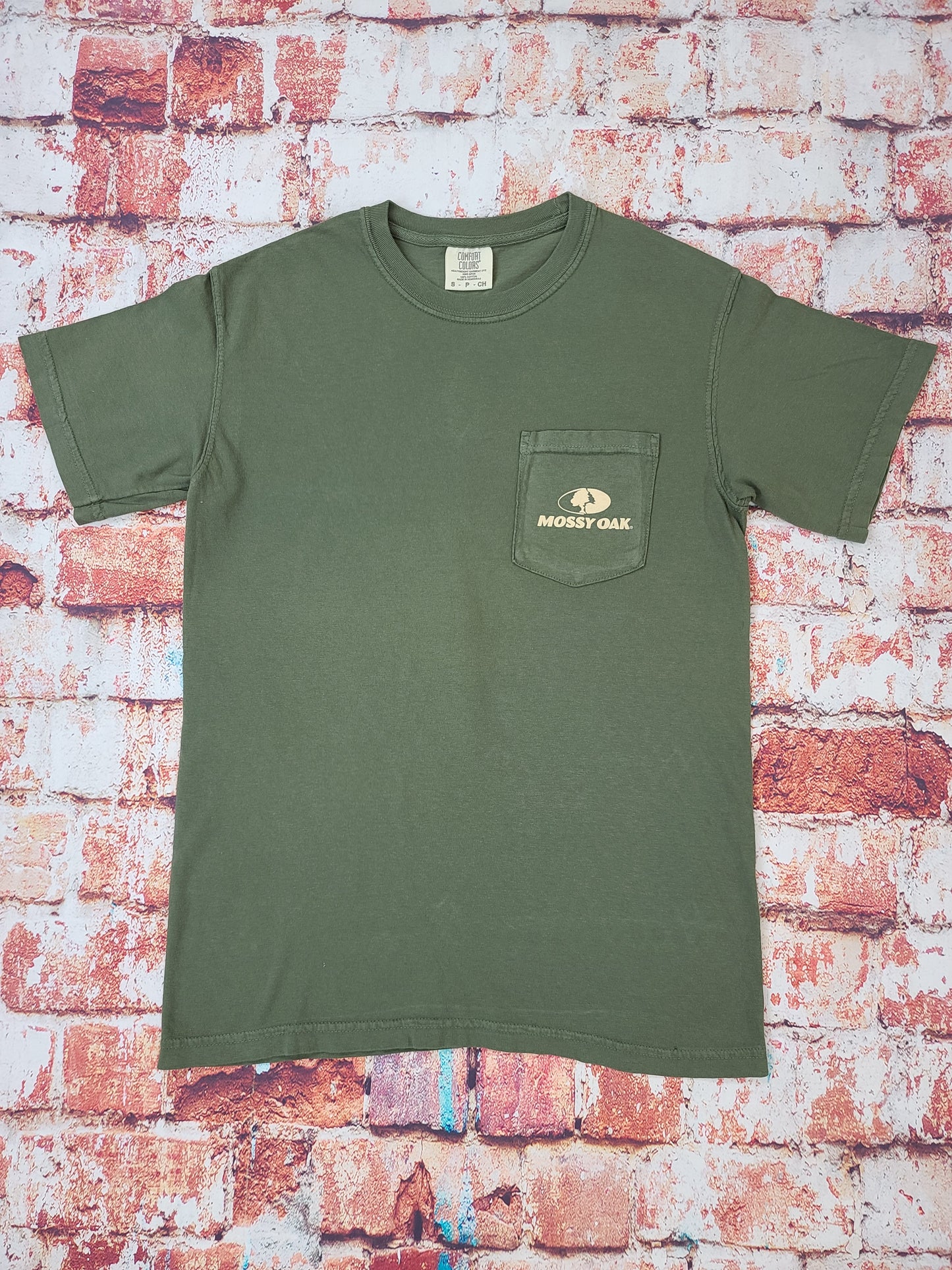 Mossy Oak Sand Logo Pocket Tee